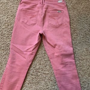 Seven 7 High Rise Ankle Skinny Pink Pants